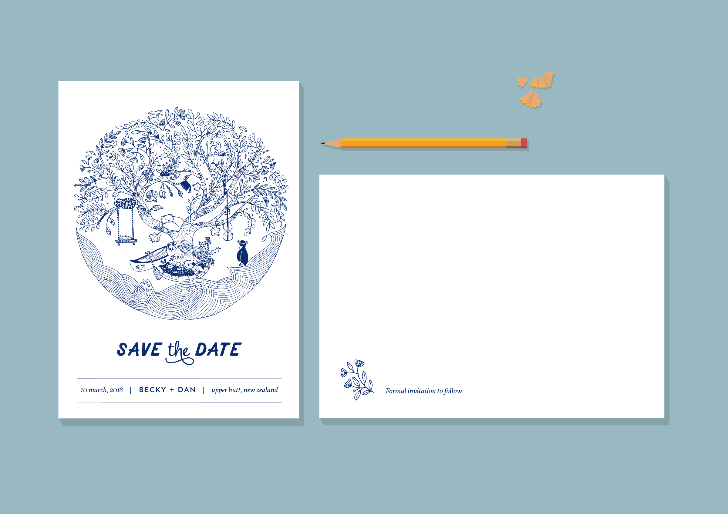 Save the date illustration